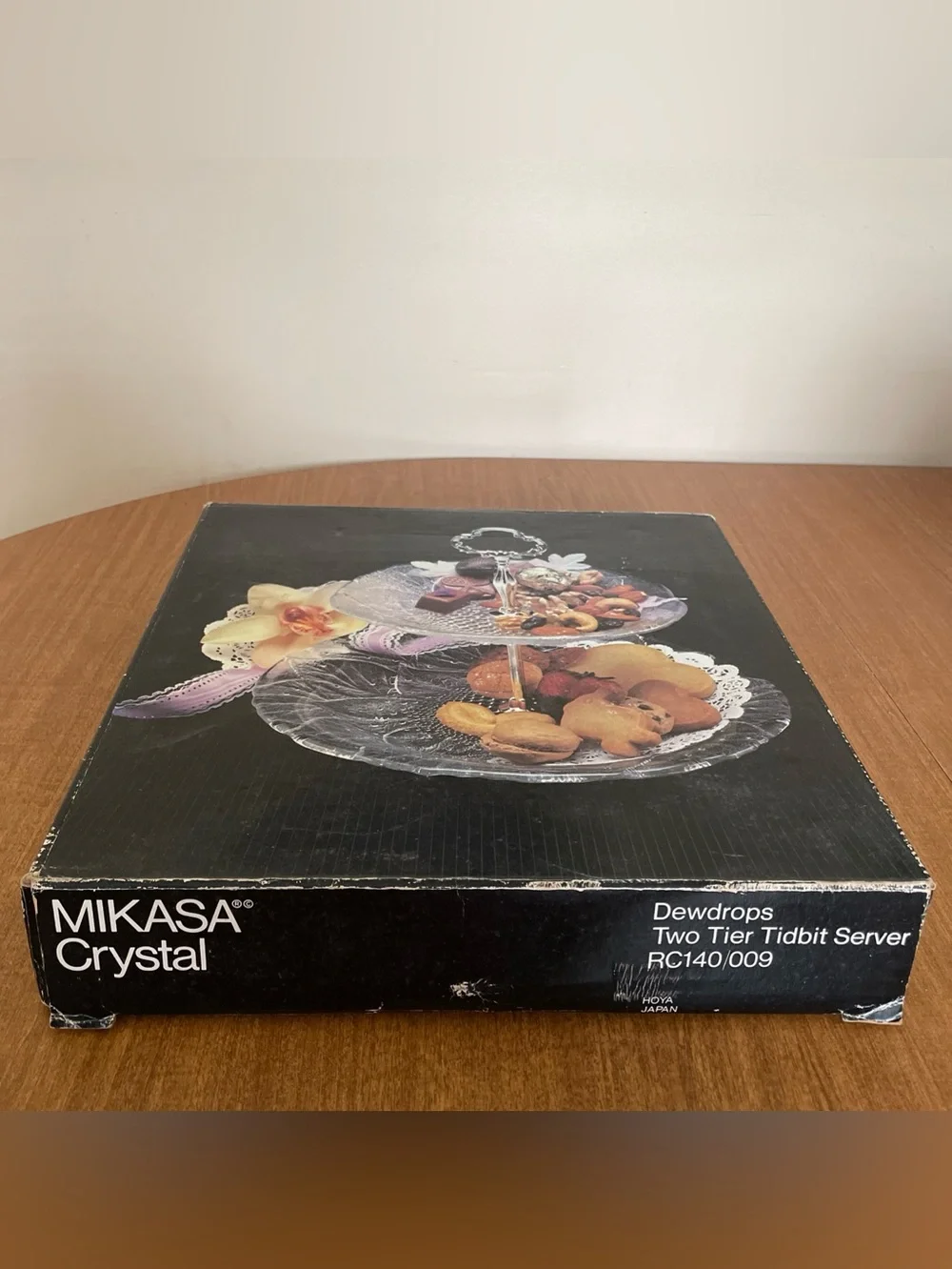 Mikasa Crystal Vintage Dewdrops Two Tier Tidbit Server RC140/009